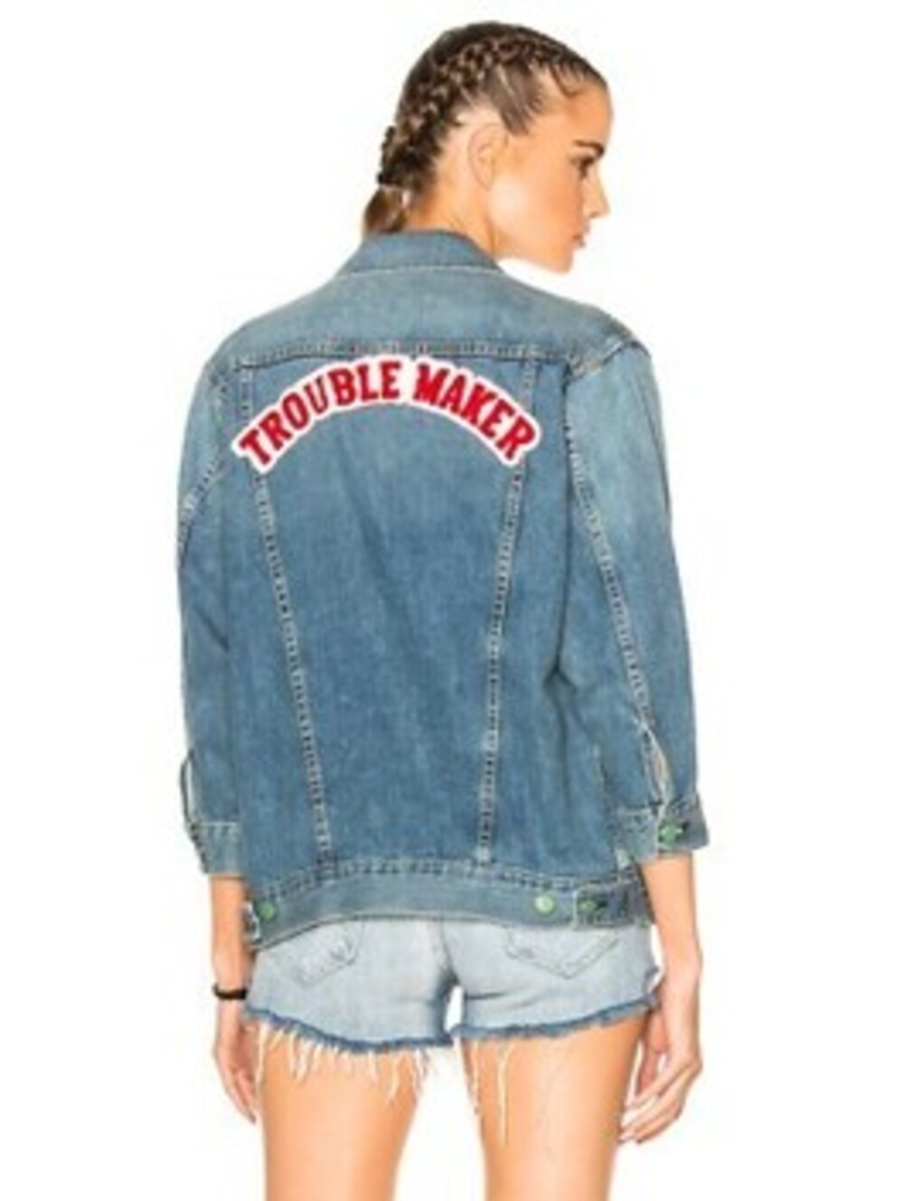 SANDRINE ROSE " Trouble Maker " Girl Gang Denim Jacket Georgia